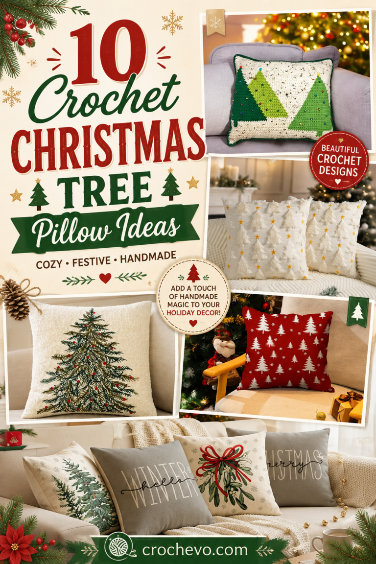 Crochet Christmas Tree Pillow Ideas