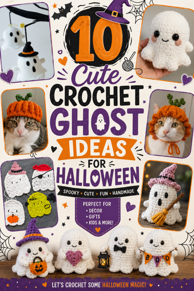 10 Cute Crochet Ghost Ideas for Halloween