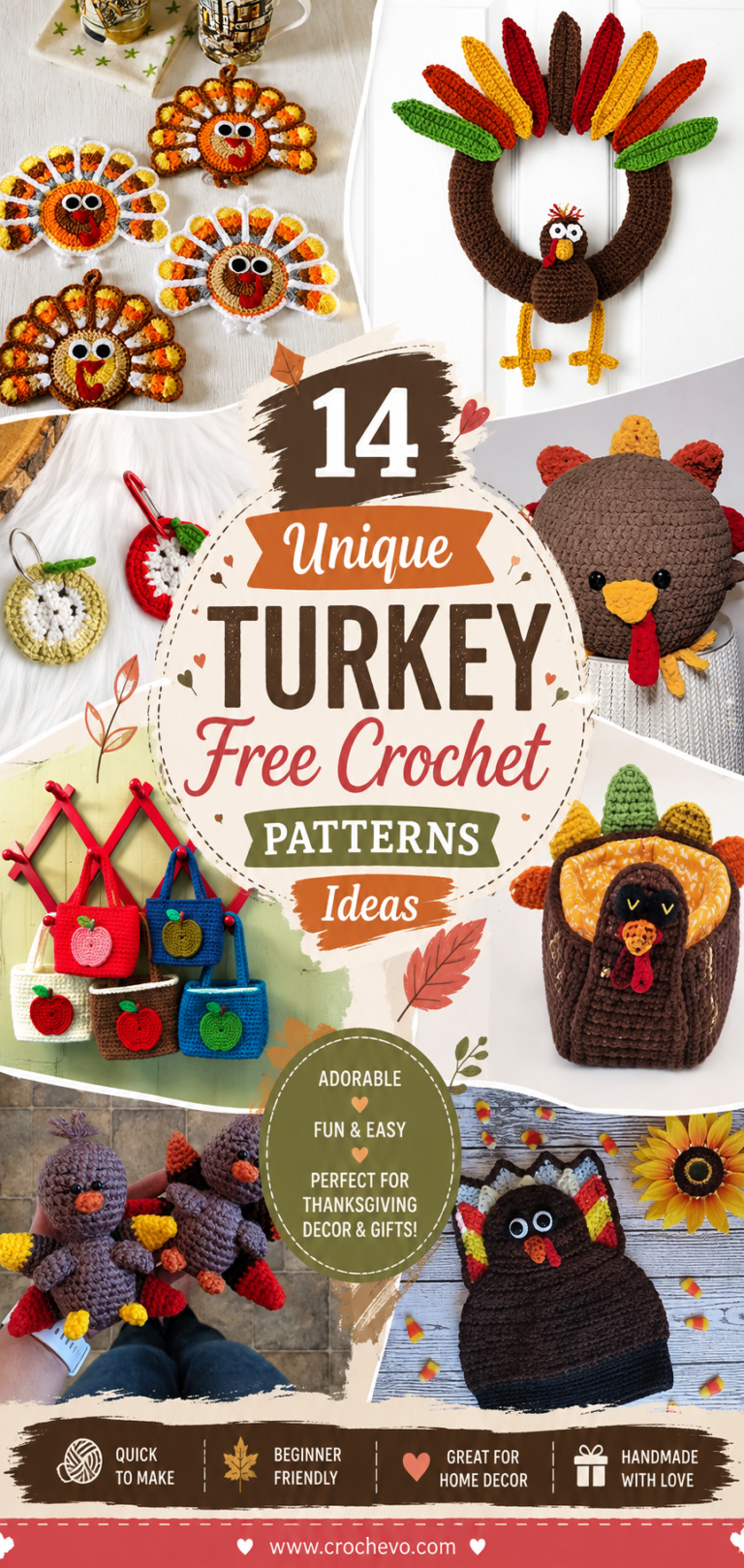 14 Unique Turkey Free Crochet Patterns Ideas