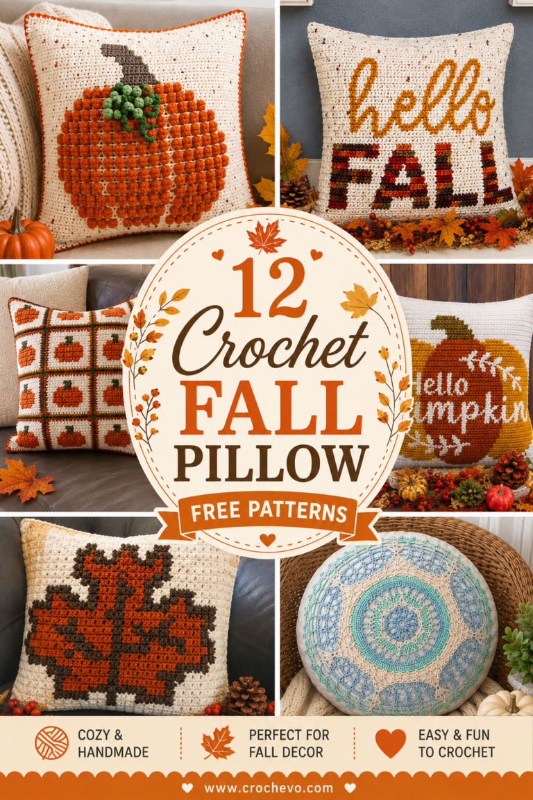 Crochet Fall Pillow Free Patterns