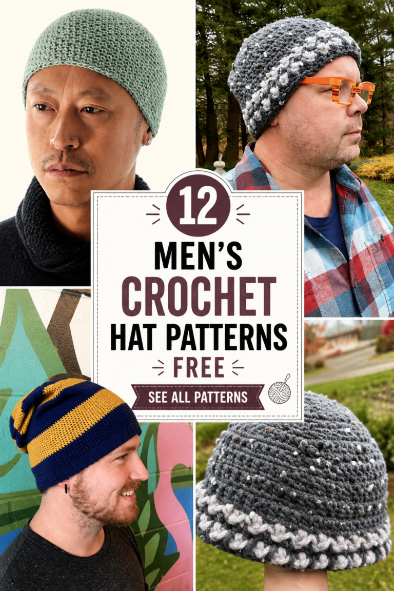 12 Men's Crochet Hat Patterns Free