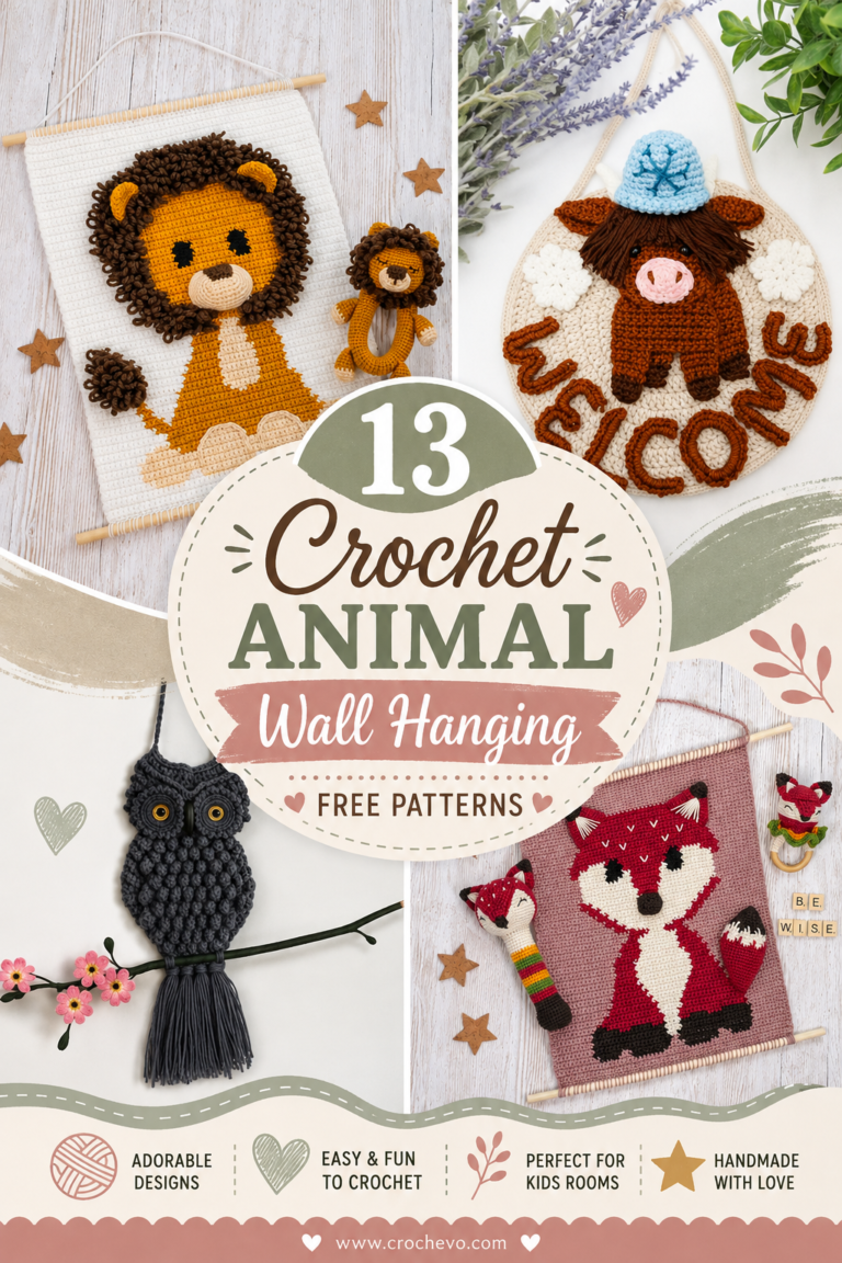 Crochet Animal Wall Hanging Free Patterns