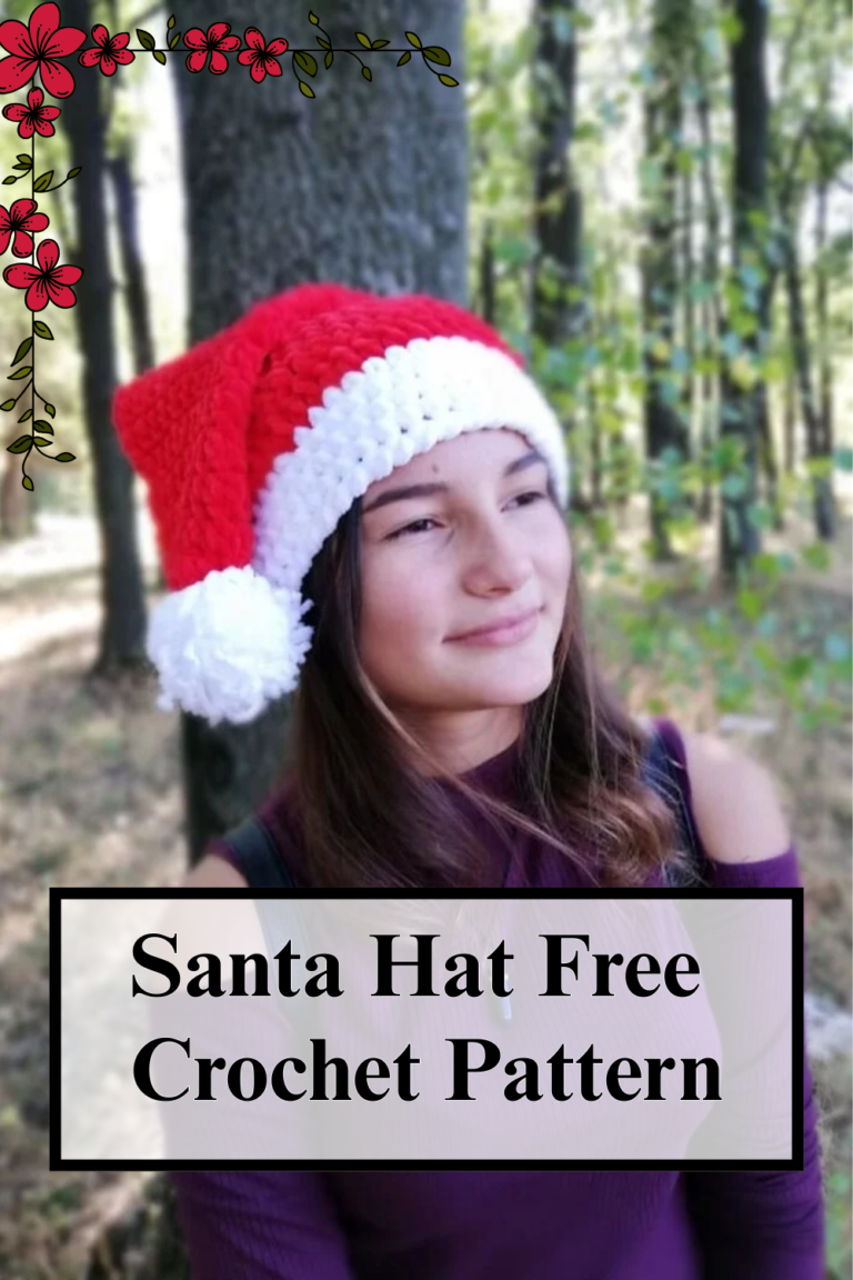 Santa Hat Crochet Hat Pattern for a Festive Holiday Look