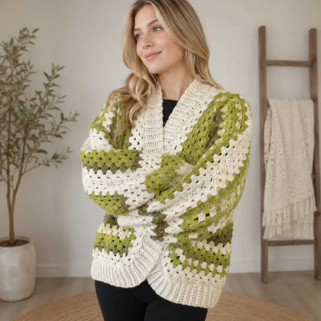 Hexagon Cardigan Crochet