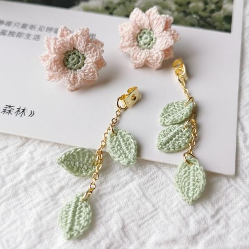 Crochet Flower Earrings
