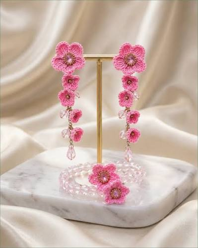Crochet Flower Earrings