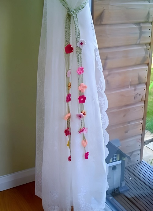 Crochet Flower Curtains Ideas