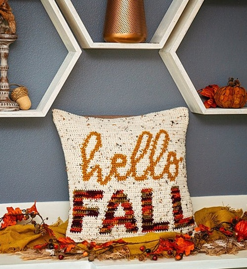 Crochet Fall Pillow Free Patterns