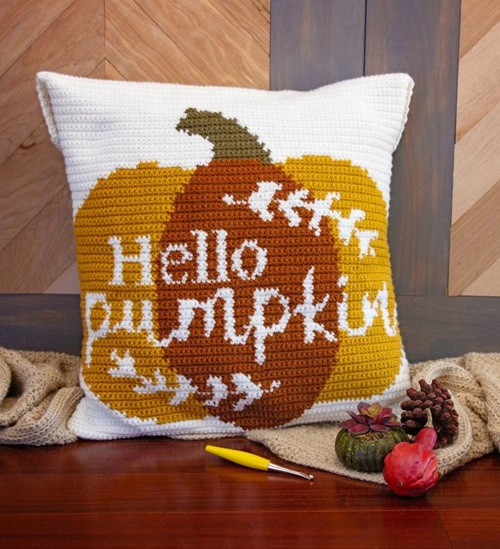 Crochet Fall Pillow Free Patterns