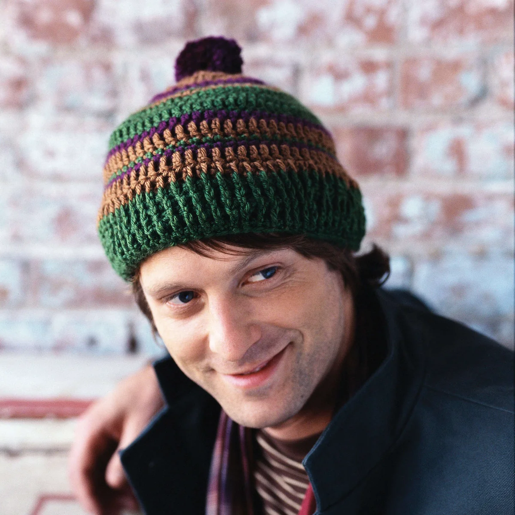 Free Crochet Retro Stripes Hat Pattern For Men