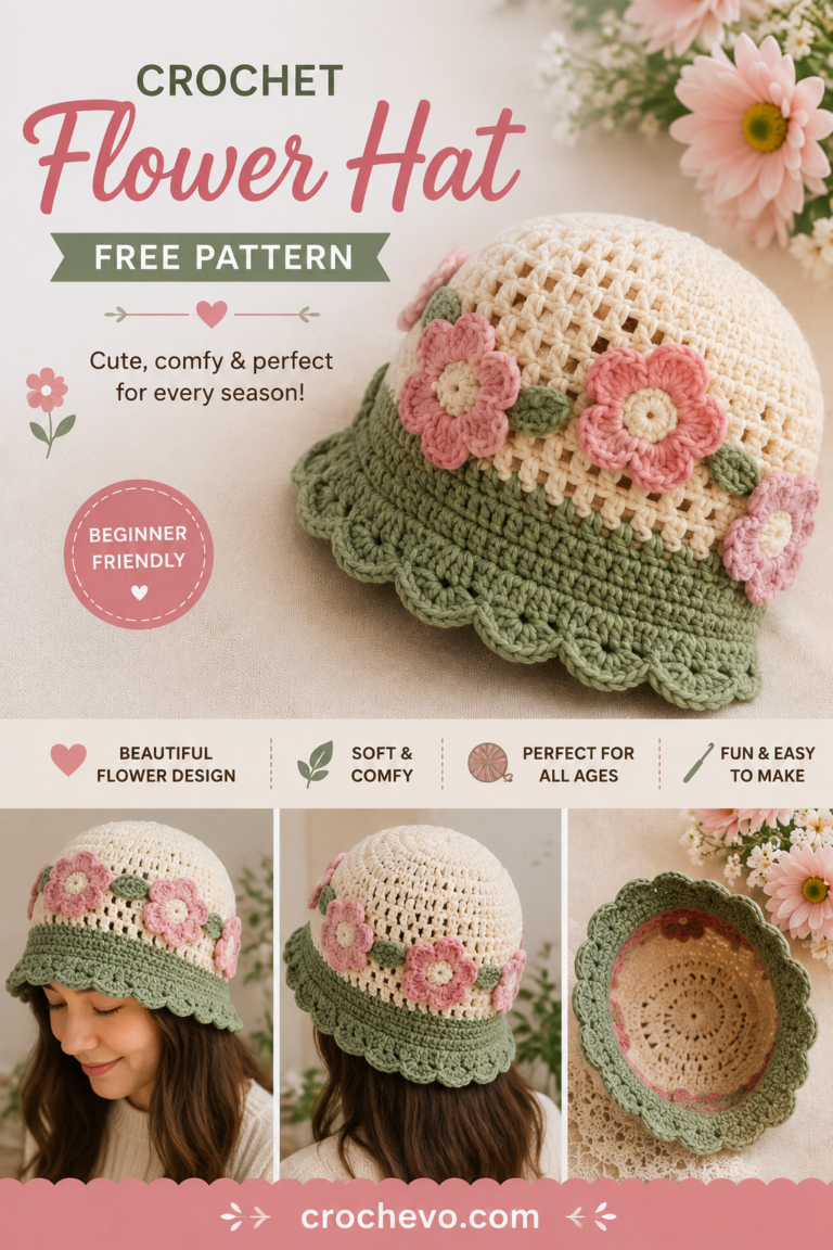 Flower Crochet Hat