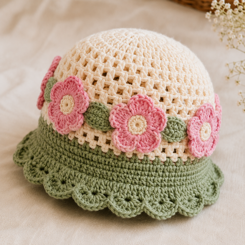 Flower Crochet Hat