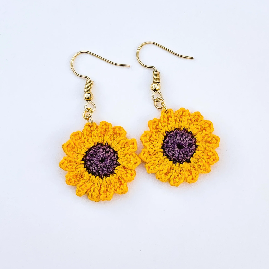 Crochet Flower Earrings