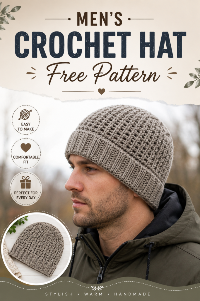 Men’s Crochet Hat