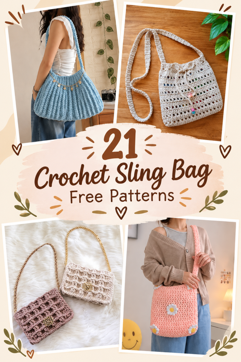 21 Crochet Sling Bag Free Patterns