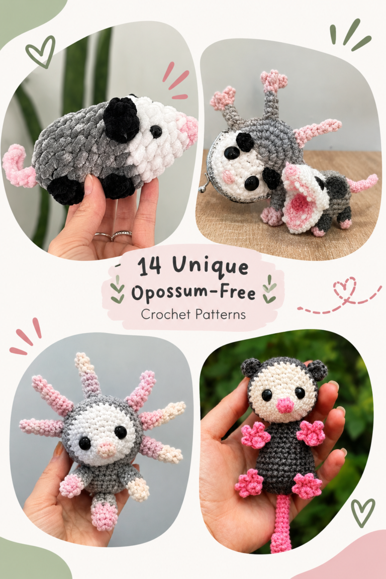 14 Unique Opossum Free Crochet Patterns