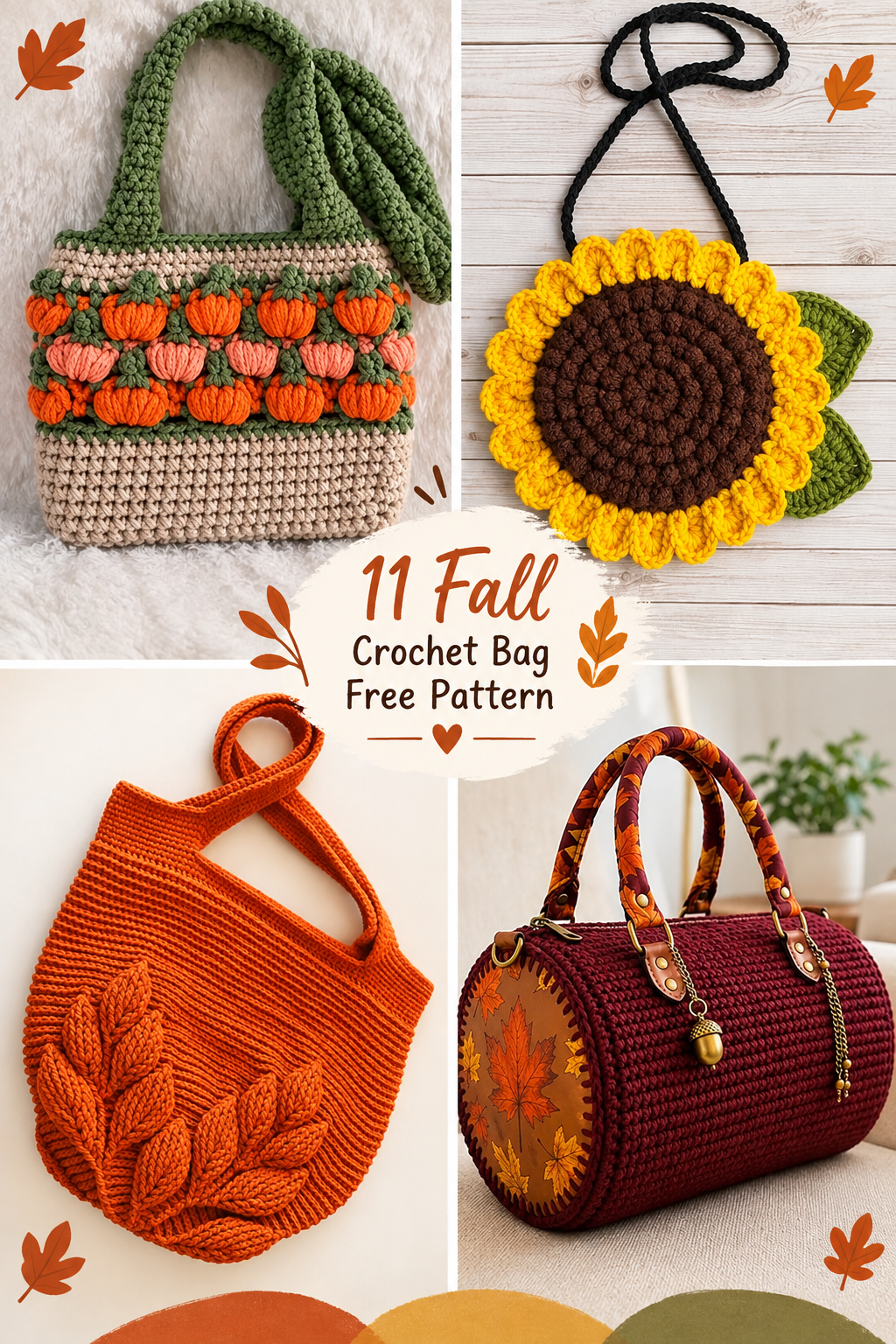 11 Fall Crochet Bag Free Pattern