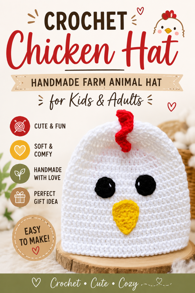 Crochet Chicken Hat