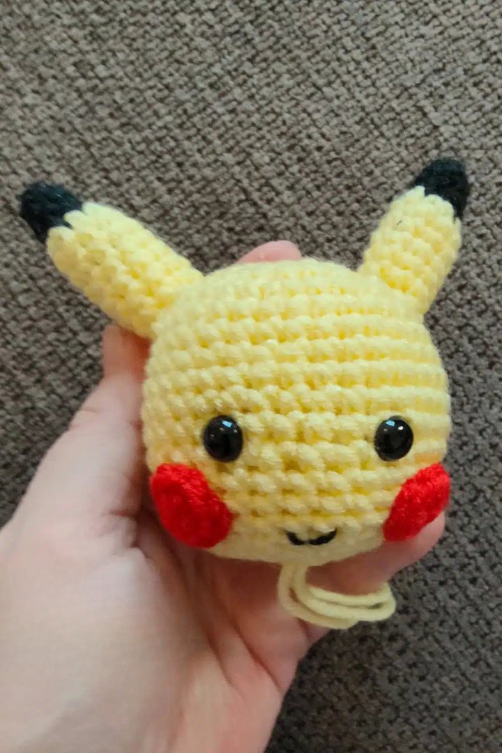 Free Crochet Pikachu Keychain Pattern