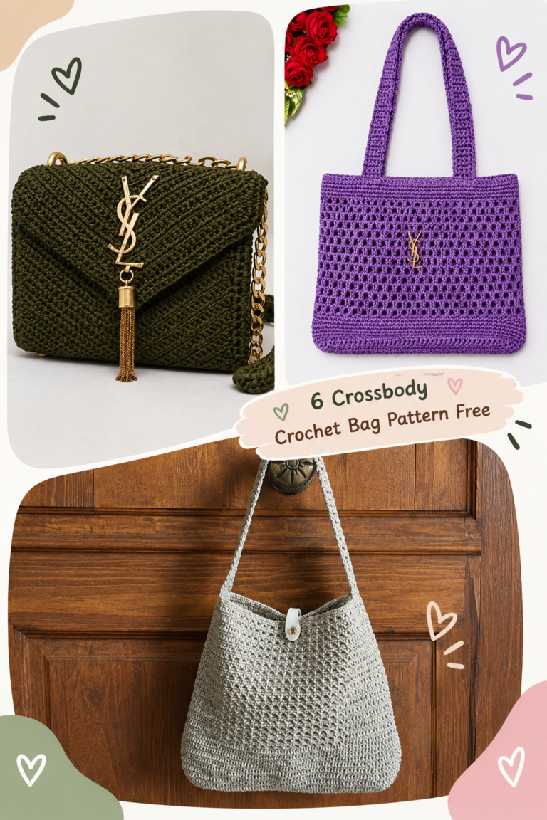 6 Crossbody Crochet Bag Pattern Free
