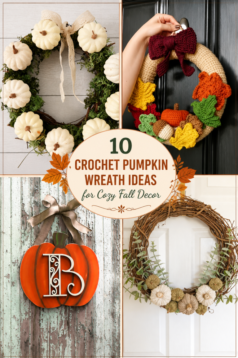 Crochet Pumpkin Wreath