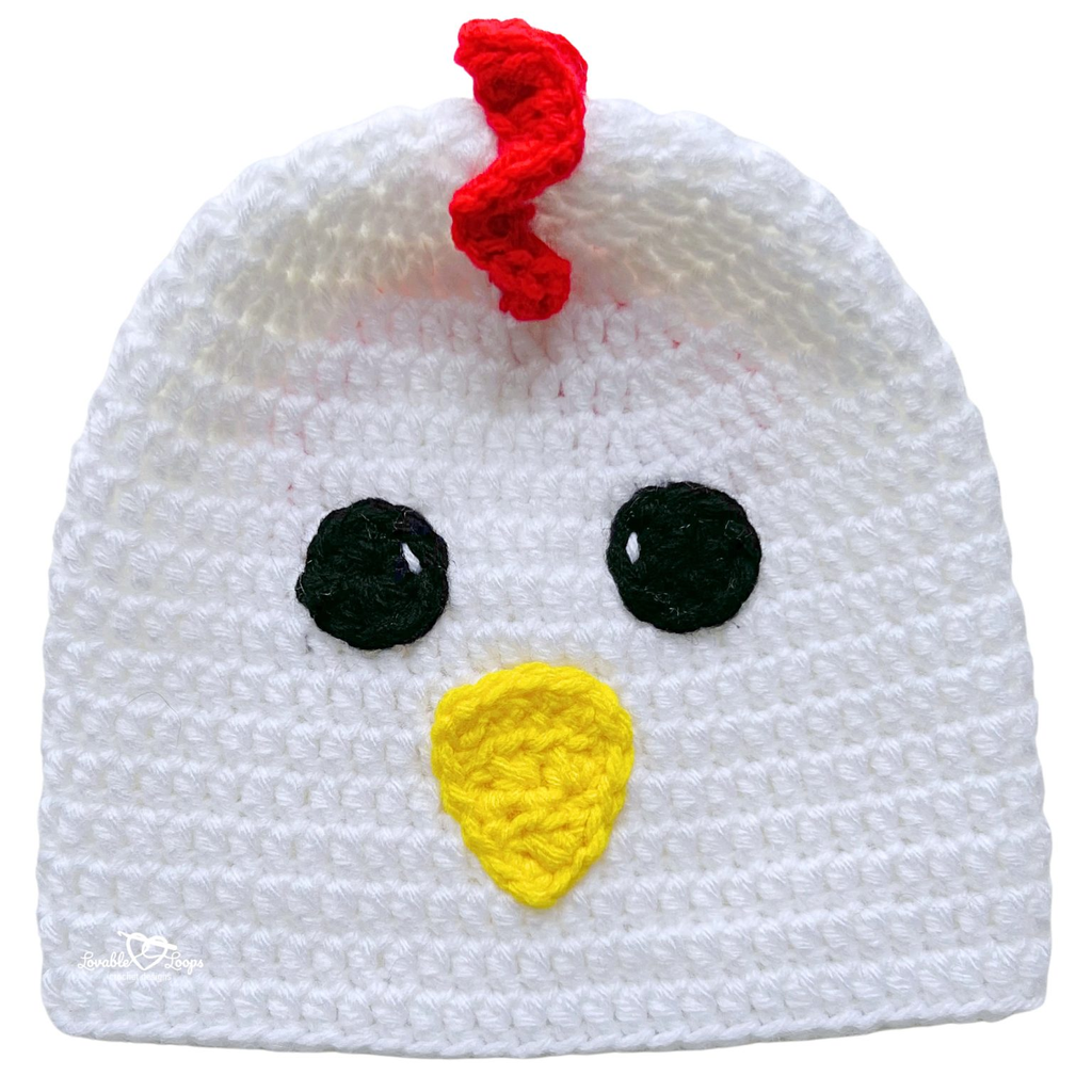 Crochet Chicken Hat 