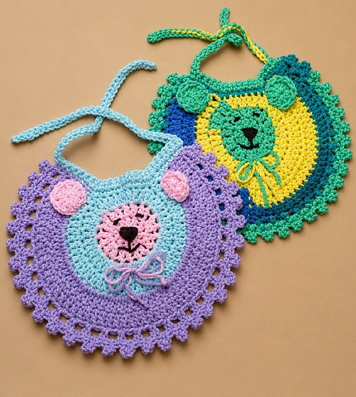 Animal Crochet Baby Bibs