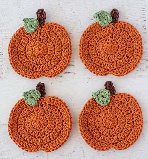 17 Fall Coasters Free Crochet Patterns