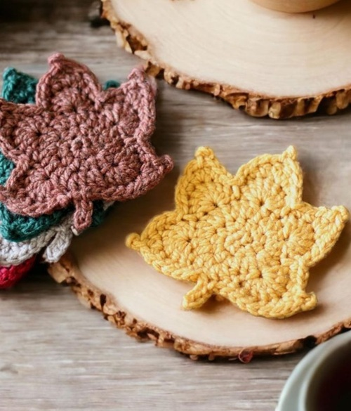 17 Fall Coasters Free Crochet Patterns