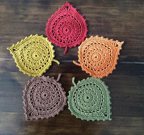17 Fall Coasters Free Crochet Patterns