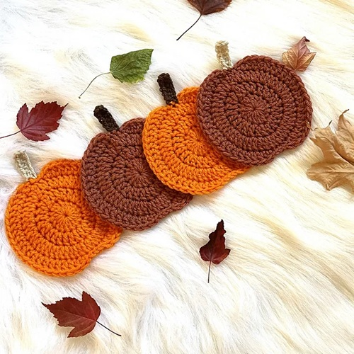 17 Fall Coasters Free Crochet Patterns