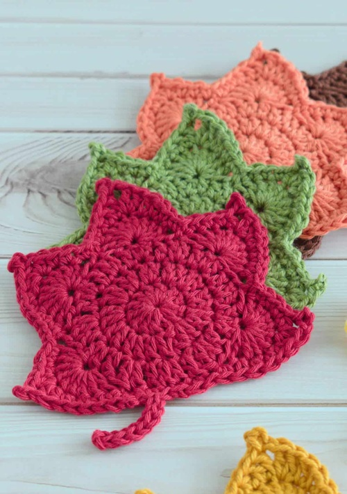 17 Fall Coasters Free Crochet Patterns