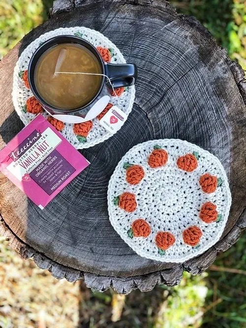 17 Fall Coasters Free Crochet Patterns