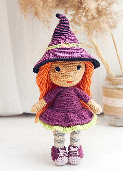 15 Witch and Wizard Doll Free Crochet Patterns