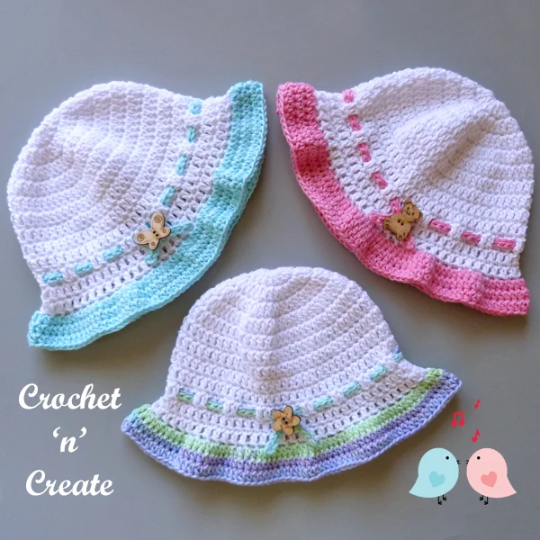 16 Crochet Straw Hat Pattern For Newborn Babies
