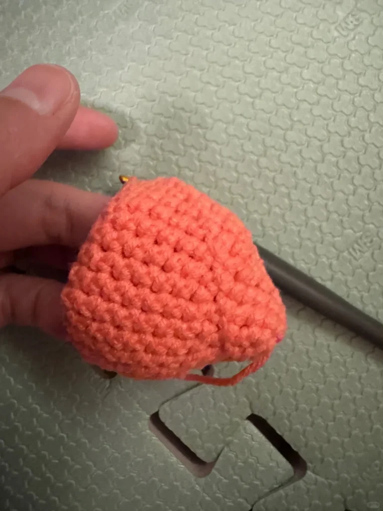 Tiny Crochet Strawberry Keychain Pattern for Beginners
