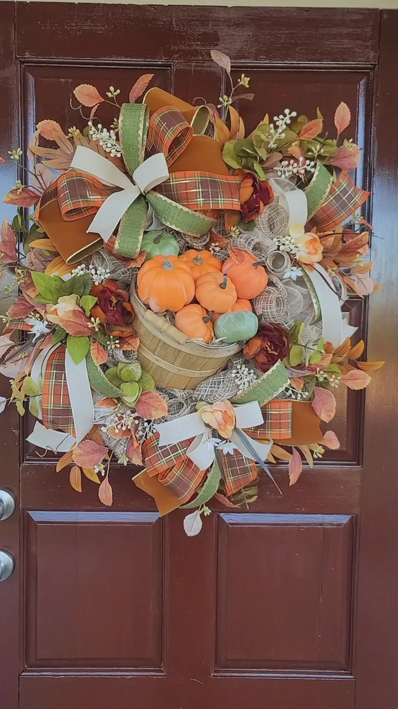 crochet pumpkin wreaths