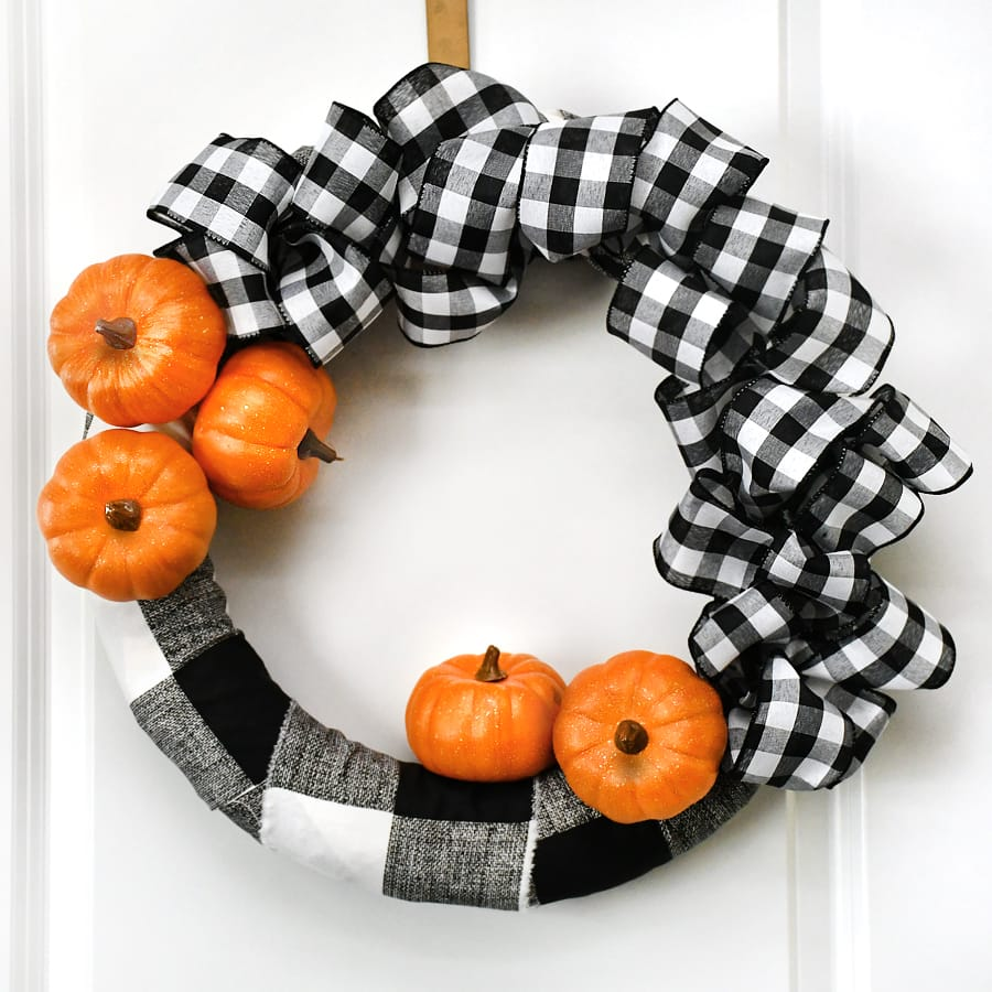 crochet pumpkin wreaths