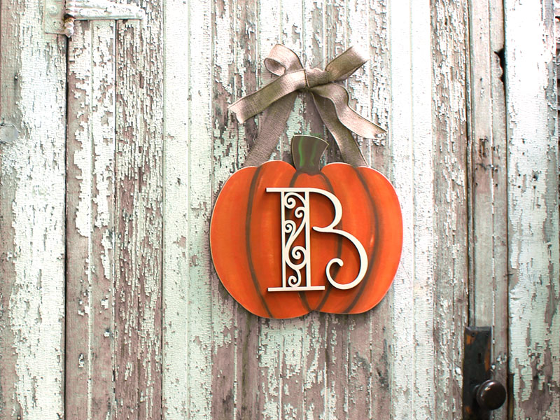 crochet pumpkin wreaths
