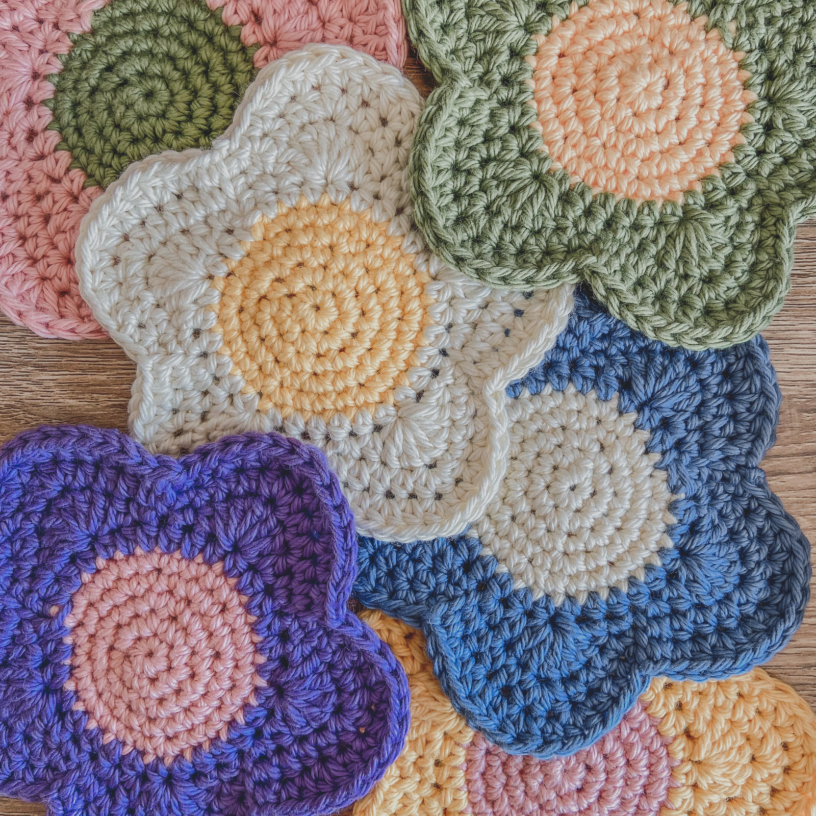 Flower Pot Coaster Crochet Pattern Free